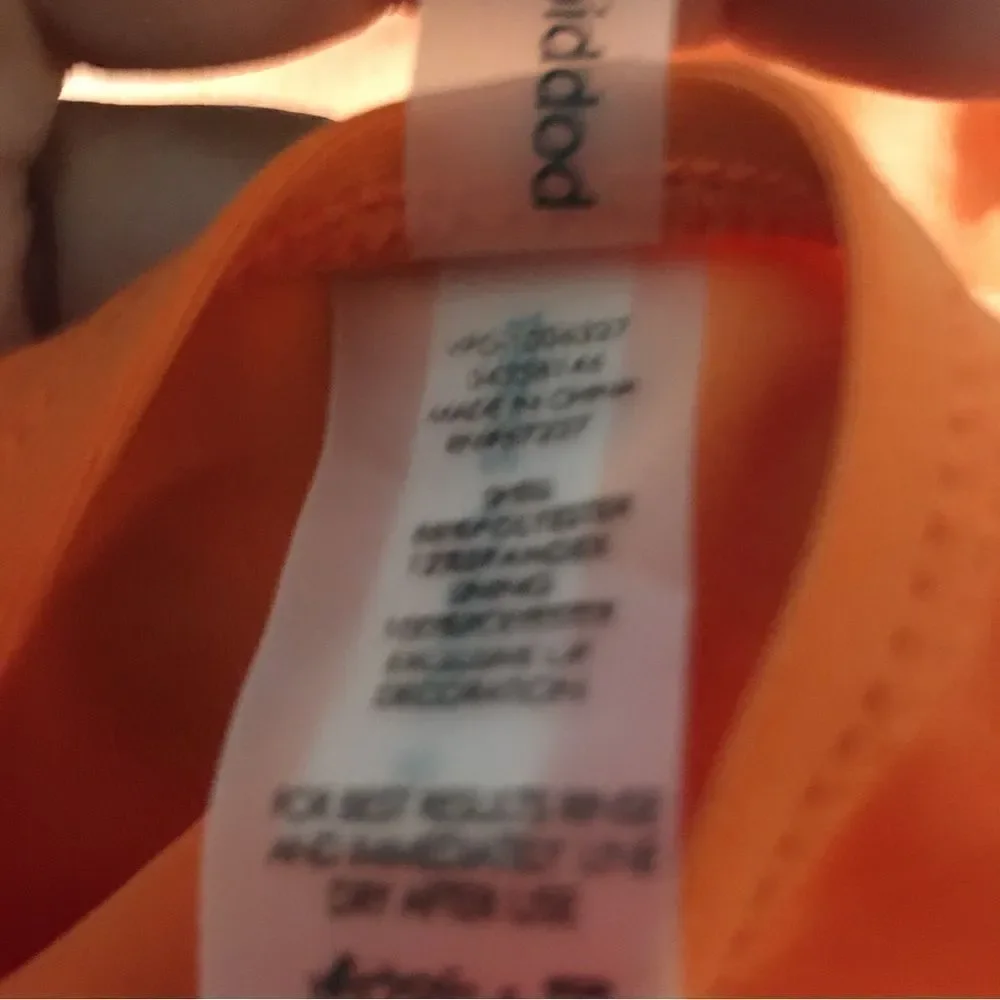 Bobbie Brooks NWT Orange Two Piece Swimset Size L